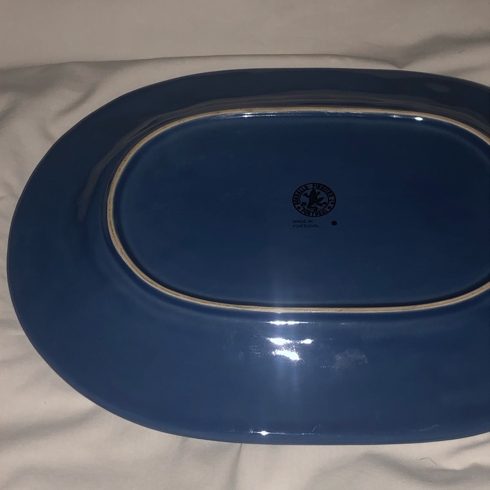 Bordallo Pinheiro Platter Blue Butterflies Vintage BEAUTIFUL BLUE BUTTERFLIES! - Picture 7 of 16